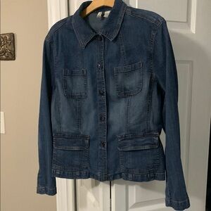 St. John's Bay Blue Jean Jacket with Tailored Fit